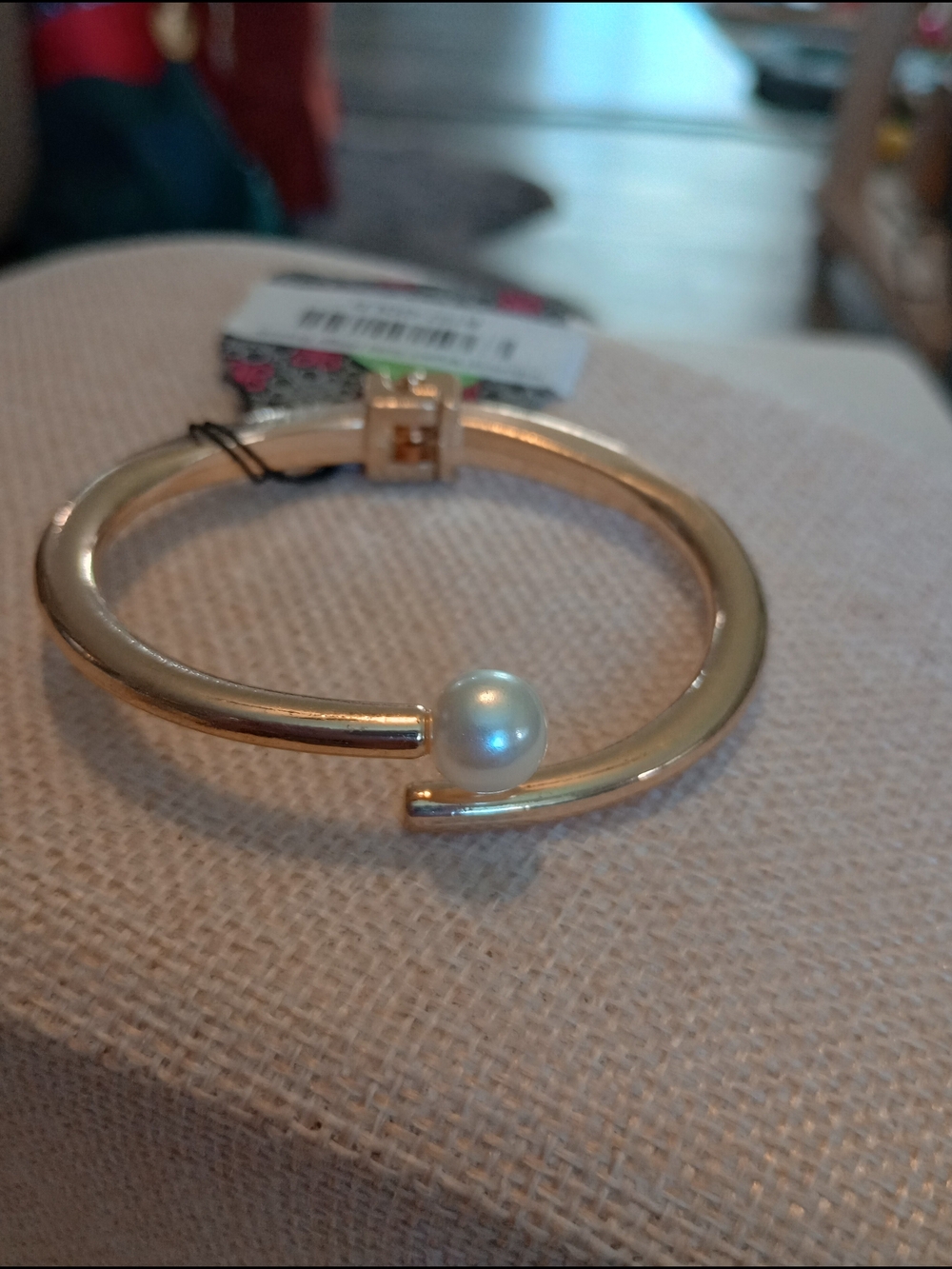 paparazzi Gold Pearl Open Cuff Bracelet